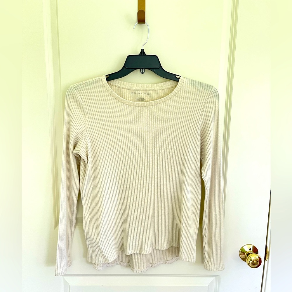 American Eagle Ribbed Long Sleeve Shirt, Medium
